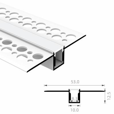 China Decorations For Ceiling Light Bar Lighting Black Strips Channel Recessed Drywall Plaster Gypsum Into Aluminum Led Profile 1m 2m 3m for sale