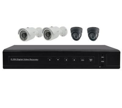 China Home Security Camera Systems 4CH Standalone DVR and IR Dome Cameras for sale