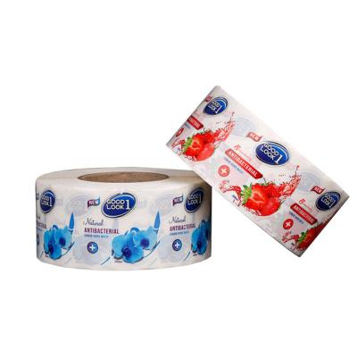 China Customized Waterproof Food Beverage Coffee Printing Paper Packaging Sticker Roll Adhesive Logo Private Labels for sale