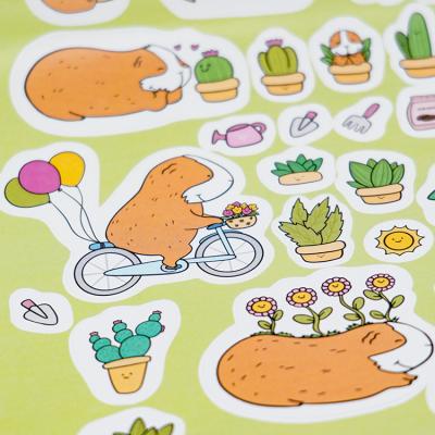 China Custom Waterproof Customization Full Color Design Self Adhesive Printing Kiss Cut Labels Stickers Paper Sheet for sale