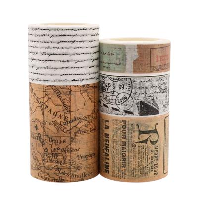 China Waterproof Self-adhesive Colored Washi Tape Custom Design Art Decoration Tape Fashion Printing for sale