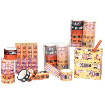 China Waterproof wholesale custom printed washi roll cat washi tape set for office for sale