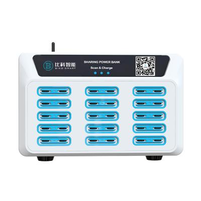 China Fast charging support competitive price 15slots rental power bank station power bank vending machine for sale