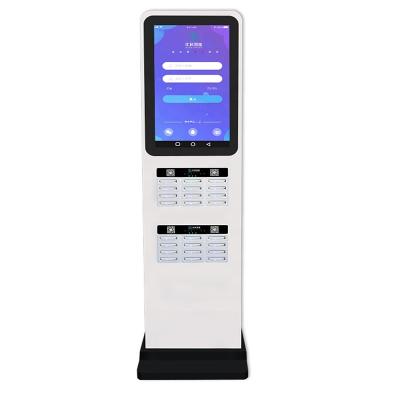 China Standard Battery 24slots Multi Power Rental Bank With 27 Inch USB LCD Charging Station Power Bank Station for sale