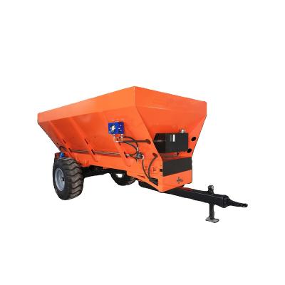 China Plant Supply BEIYUAN High Yield Manure Compost Lime Organic Fertilizer Dry Granular Spreader Twin Disc Rear Discharge for sale