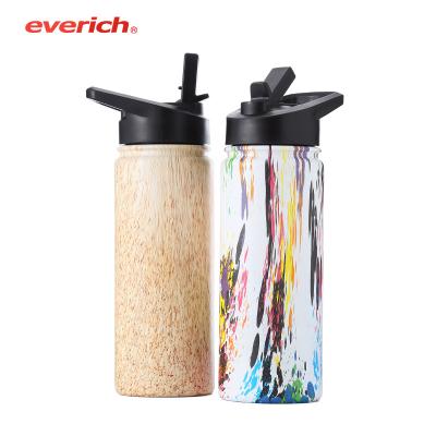 China Everich 32oz Viable Wide Mouth Stainless Steel Insulated Water Bottles Straw Lid Motivational Vacuum Custom Logo With Straw Lid And for sale