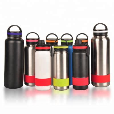 China 32oz Vacuum Stainless Steel Flask PORTABLE Custom Coated Camping School Water Bottle for sale