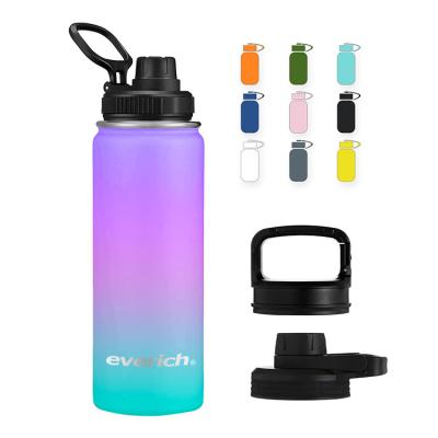 China PORTABLE Custom Logo Insulated Vacuum Flasks Stainless Steel Sports Bottle Wide Mouth Bottle Water for sale