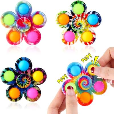 China Simple Educational Jumping Sensory Handle Toy Anxiety Stress Relief Dimple Fidget Spinner Popper Safety Toys for Kids and Adults for sale