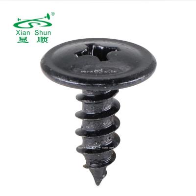 China Auto Body Xianshun Fastener Metal Inner And Outer Phillips Screw Truss Phillips Pan Head Stainless Steel Black Coating For Vehicle And Household for sale