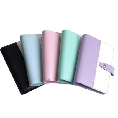 China Personal Planner Magnetic Leather Pocket Notebook Binder A5 A6 Pocket PU Cash Budget Envelope System 6 Hole PVC PVC Zipper Binder for sale