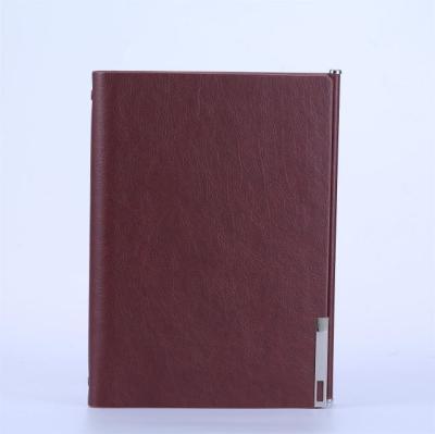 China Custom Leather Notebook Cover Loose Leaf Holder Executive Leather Organizer Book for sale