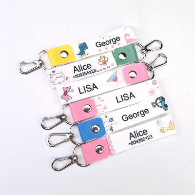 China Other Digital Printing Lanyard Customized Make Personal Loop Lanyard Keychain for Kindergarten Kid Bag for sale