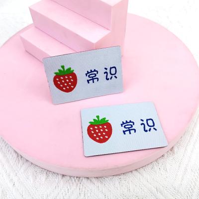 China Washable Custom Kids Clothes Woven Label Production Of Clothing Label for sale