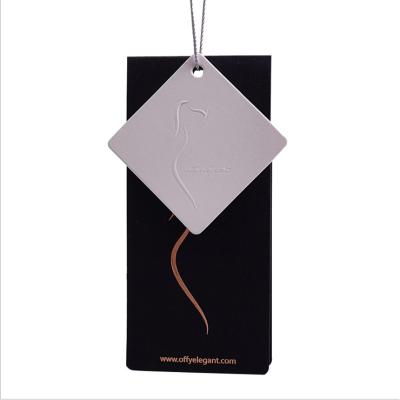 China Viable Cheap Wholesale Custom Design Paper Card Swing Garment Hang Customs Clothing Tags for sale