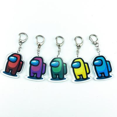 China Hot Sale Decorating Among Us Keychain Crewmate Amongus Toy Imposter Plush Amoung Keychain Scapegoats Sticker Set for sale