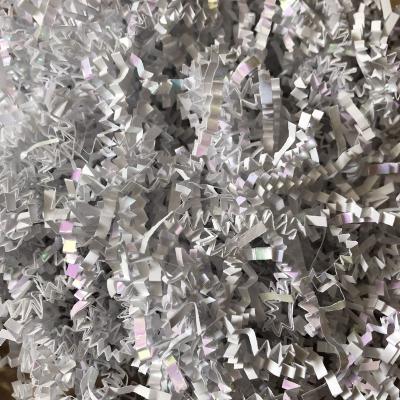 China Rainbow Color ANTISTATIC Metallic Shred Paper for Basket and Box Filler for sale