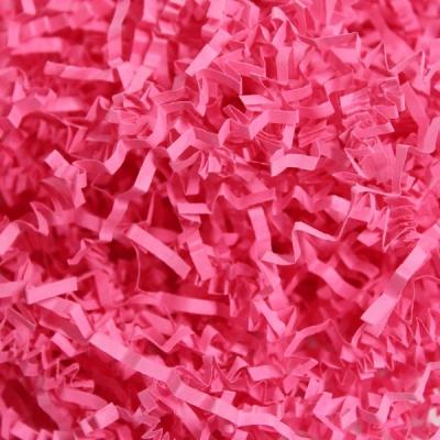 China ANTISTATIC Hot Pink Color Fold Shred Paper For Holiday Use for sale