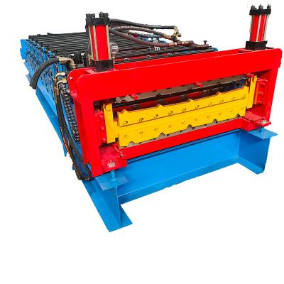 China Construction worksÂ   Factory Customized South America Design Color Coated Sheeting Panel Building Making Press Forming Double Layer Rolling Machine for sale