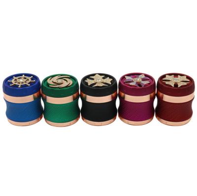 China Herb Tobacco New Style Grinding Diamond Shine 63mm Custom Herb Grinder 4 Layer Metal Zinc Alloy Tobacco Smoke Grinder for sale