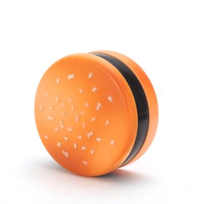 China Smoking Metal Grinding Herb Grinder Dirty Hamburger Design Tobacco Herb 55MM Accessories 2 Parts Tobacco Grinder for sale