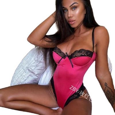 China One Piece Lingerie Mesh Silk Babydoll Lace Sexy Jumpsuits Lingere Youyouxiaotianshi 2022 Valentines Day Gift Women Sexy Satin for sale