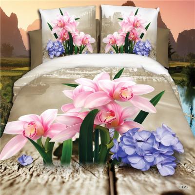 China Other Romantic Flower Design Sheet Fabric 3D Bedding Duvet Cover for sale