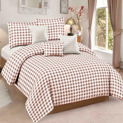 China Plaid Stripe Bedding Set Single Sheet Yarn Dyed Comforter Cover for sale