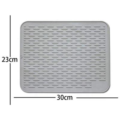 China Viable Hot Selling Heat Resistant Dish Drainer Kitchen Mats Silicone Dish Drying Pad for sale