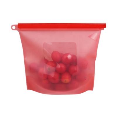 China Sustainable Reusable Fresh Vegetable Storage Bags Easy To Clean Silicon Food Storage Bags for sale