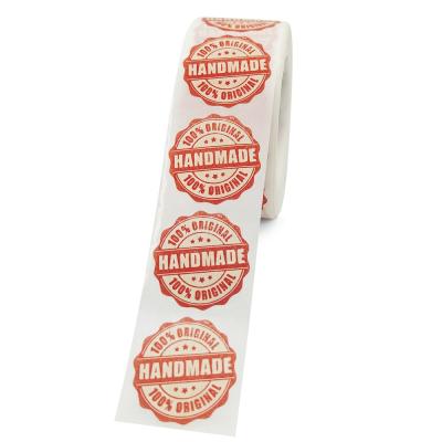 China ODM 1 2 3 inch round sticker waterproof OEM adhesives printed handmade food packaging labels for cake cafe for sale