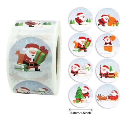 China Waterproof Custom Size Kawaii Anime Merry Christmas Stickers On Cute Bun Decoration Packaging Label for sale