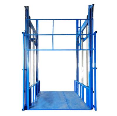 China Factory Single Guide Rail Hydraulic Elevator Cargo Lift Crane, Two-stage and Three-stage, Running Smoothly for sale