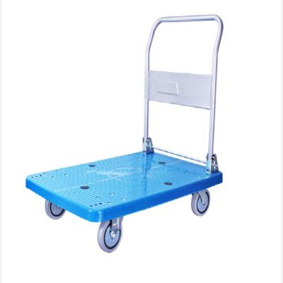 China Corrosion Protection Flatbed Home Folding Trolley Carrier Cart Trailer Express Quiet Portable Pull Shopping Cart for sale