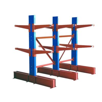 China Heavy Duty Cantilever Aluminum Steel Fabric Tube Material Profile Corrosion Protection Shelves Warehouse Workshop Wooden Shelves Storage for sale