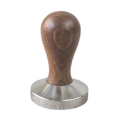 China Sustainable Classic Espresso Coffee Wood Base Tamper 49 51 53 57 58mm For Coffee Powder Press for sale