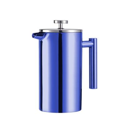 China Viable Wholesale French Coffee Maker Stainless Steel Pot Prensa Francesa Pot Double Wall Insulated Press Cafetiere for sale