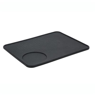 China Viable Wholesale Kitchen Accessories Black Silicone Espresso Coffee Tamper Anti-Slip Mat for sale