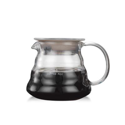 China Sustainable Hand Drip Pot Coffee Server Glass Tea Kettle for sale