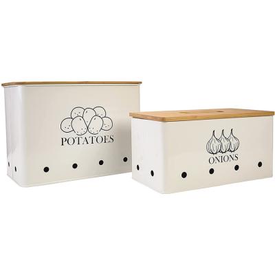 China Freshness Keeping Onions Potatoes and Garlic Storage Box Canister Set Storage Box for sale