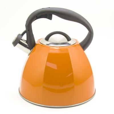 China IT-CP1016 High Quality Viable Silver Color Painting Stainless Steel Whistling Tea Kettle for sale