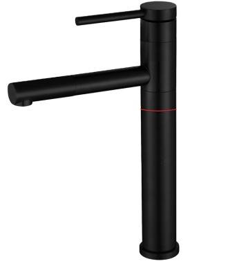 China Best Metered Faucets Single Handle Sink Matte Black Stainless Steel Deck Mounted Pull Down Single Hole Bathroom Basin Faucet Water Taps for sale