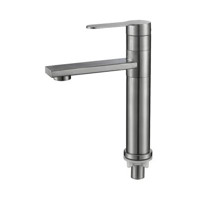 China Metered Faucets Contemporary Stainless Steel Cold Water Deck Mounted Wholesale High Quality Toilet Bathroom Basin Faucets for sale