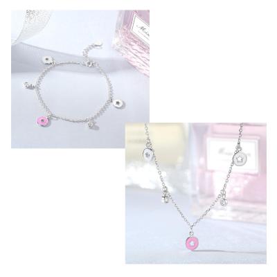 China New Design 925 Silver Jewelry Set Women Necklace Bracelet Environmental Friendly Trendy Jewelry Set Wedding Engagement Jewelry Set for sale