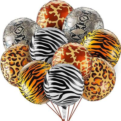 China Foil 22 inch Foil Balloons 4D Jungle Leopard Party Decoration Balloon Birthday Party Decoration 4D Aluminum Foil Balloon for sale