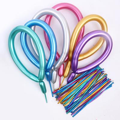 China Latex Magic Long balloons Metallic long strip Balloon Shiny Chrome Tying Twist latex Balloon Birthday Wedding Party Decoration for sale