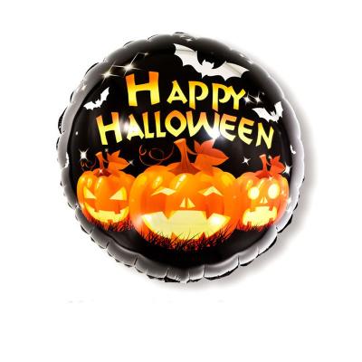 China Foil Hot sale18 inch Round Happy Halloween Foil Balloon Balloons for Halloween Party Decor Supplies for sale