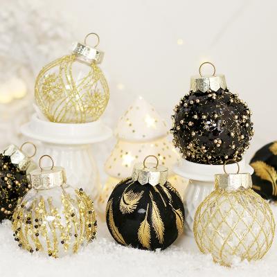 China Hot Sale Christmas Series Christmas Decoration Boutique Plastic PET Painted Ball Set Christmas Tree Decoration Ball for sale