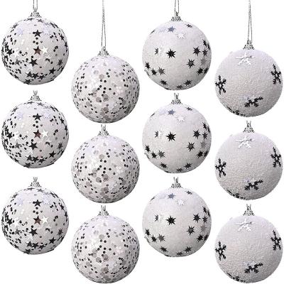 China White Plastic PET Star Ball Christmas Decoration Wedding Decoration Christmas Tree Pendant Ornament for sale