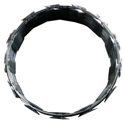 China Protection 450mm Diameter Galvanized Coil Razor Wire Coil Bto 22 For Farm Fencing for sale